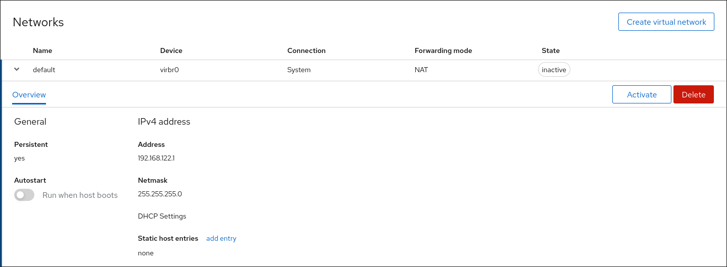 screenshot of support configuring static mac → ip address mappings