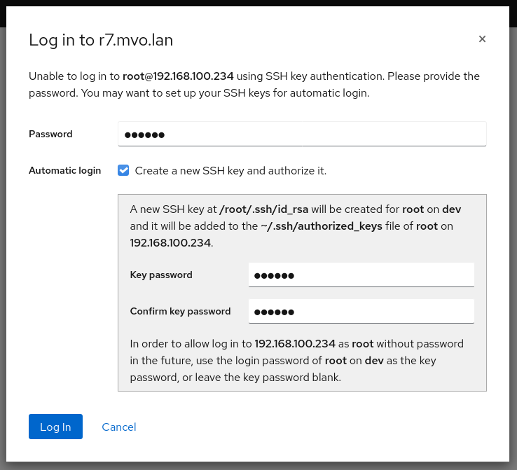 Remote host logins